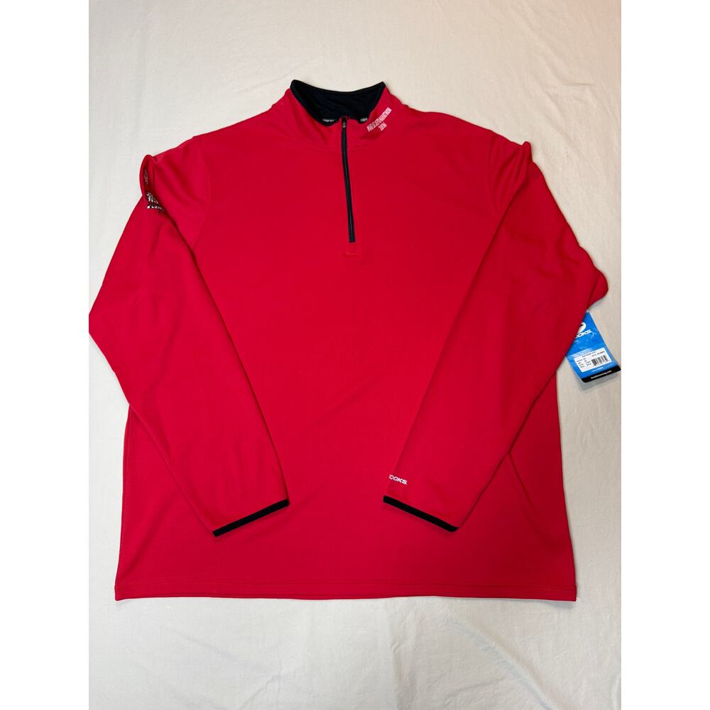 Mens Brooks MCM Podium 1/2 Zip Red Pullover‎ XXL NWT